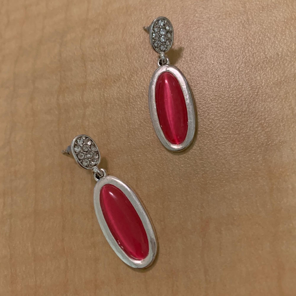 Pink & Silver Earrings